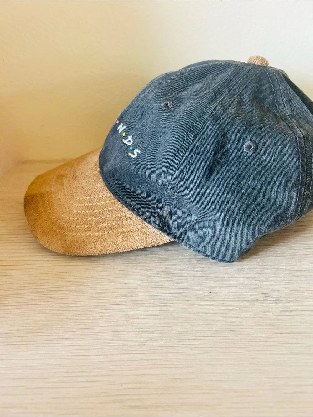 Friends Logo Two-Tone Cap - Black and Tan